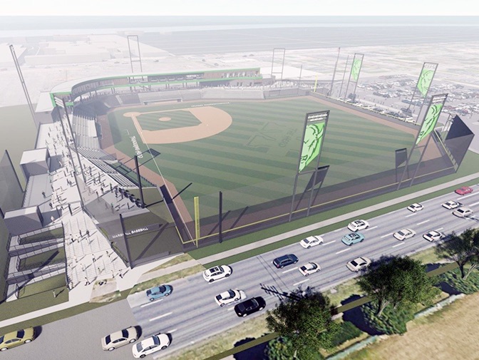 Rendering of new Marshall baseball stadium